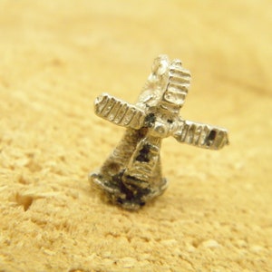Antique / Vintage Sterling Silver Huge Windmill Charm for Bracelet or Pendant