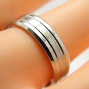 Vintage 950 Palladium Heavy Wedding Band Ring 7g 6mm Size R (US Size 8.75)