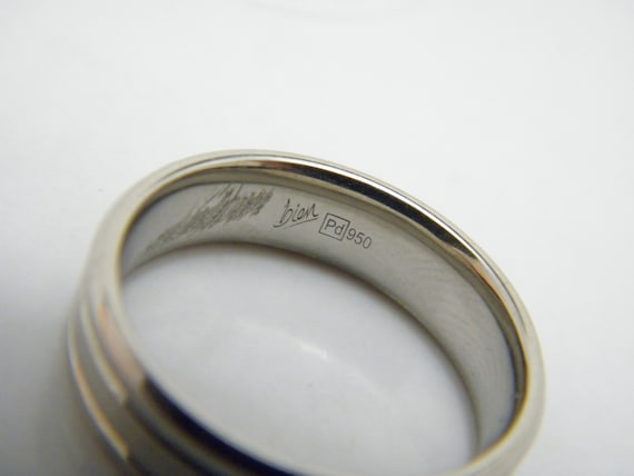 Vintage 950 Palladium Heavy Wedding Band Ring 7g 6mm Size R US Size 8.75 Etsy