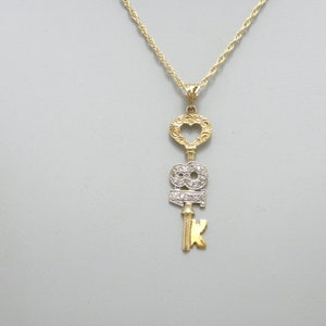 Vintage 9ct Gold Massive 18th Birthday Dia Pendant Necklace 17 Inch POW Twist Chain 6g