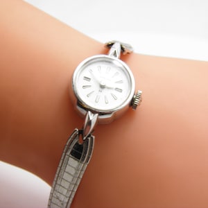 Vintage 10ct White Gold RG Hamilton Dress Watch 17 Jewels VGC Working Fine c1960s