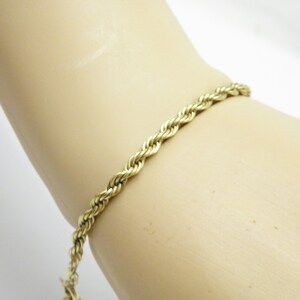 Vintage 8ct Gold Twist Rope Link Bracelet c1930 8 Inch Heavy 7g German