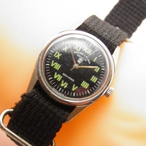 Vintage Favre Leuba Sea King Manual Wind Military Watch Swiss 17 Jewels c1960s GWC Serviced