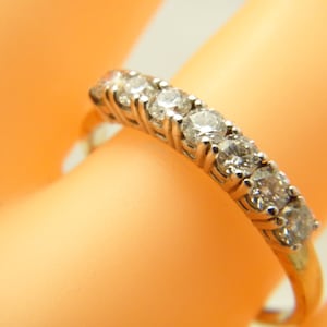Vintage 9ct Gold 1.0 Cttw Diamond Eternity Ring Band Size Y 1/2 (US Size 12.5)