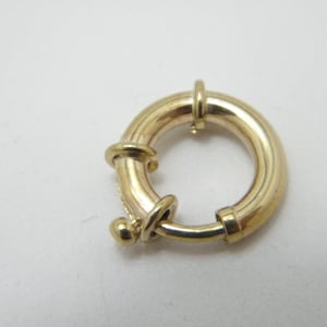 Victoriana 9ct Gold Mammoth Bolt Ring Clasp for Necklace, Bracelet Etc 18.5mm