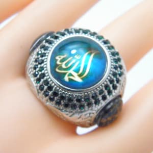 Vintage Sterling Silver Massive Turkish Ottoman Signet Ring Size V (US Size 10.75)