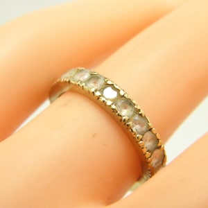 Antique 15ct Gold Spinel Full Eternity Ring Band Size L (US Size 6) c1880