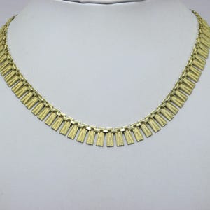 Antique 8ct Heavy Gold Cleopatra Collar Necklace 15.5 17.5 Inch c1920 Quality