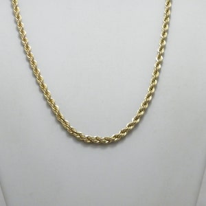 Vintage 9ct Gold Heavy Rope Twist Chain Necklace 24 Inch 5mm Wide 39g