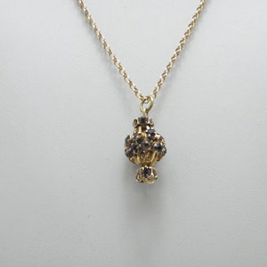 Antique 9ct Rose Gold Topaz Chandelier Pendant Necklace 22 Inch Belcher Chain c1880