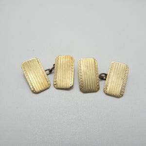 Antique 9ct Heavy Gold Pair Of Cuff Links c1930 Cufflinks Chain Linked