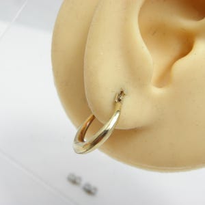 18 Carati Oro - Belle Grandi Creoli Dorati Con Diamanti - Foto 11