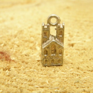 Antique / Vintage Sterling Silver Huge Westminster Abbey Charm for Bracelet or Pendant