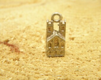 Pendentif Ancien - Miniature Du Palais De Westminster En Argent Massif - Occasion