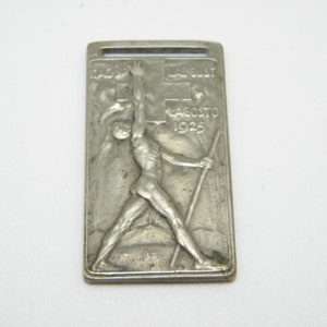 Antique Sterling Silver 1 August 1925 Medal Pendant Sporting?