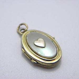 Vintage 14ct Gold GF Pearl Heart Locket Pendant c1950 Quality