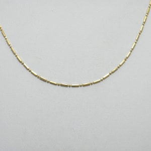 Vintage 18ct Rose Gold Popcorn Figaro Chain Necklace 16 Inch