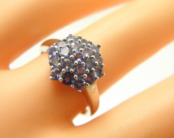 Bague Vintage En Argent Sterling Et Lapis Lazuli - Style Berbère - Taille 48 - Signée Delon