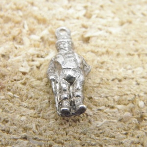 Antique / Vintage Sterling Silver Huge Businessman Charm for Bracelet or Pendant