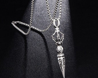 Xiao genshin impact necklace, Xiao themed necklace, Xiao genshin impact pendant necklace, Xiao dagger necklace, Xiao inspired necklace