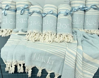 Bridesmaids Gifts, Personalized Towel, Bachelorette Party Favor, Turkish Beach Towel, Gift for Bridesmaids, Personalized Beach Towel