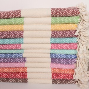 Turkish Towel, Diamond Towel, 38&quot;x67&quot; Cotton Towel, Personalized Wedding Gift, Bachelor Bachelorette Party Favors, Birthday Gift,