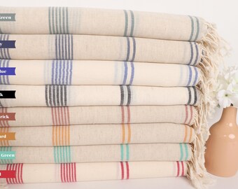 Striped Towel, Turkish Towel Beach, Wedding Gift, Bridal Shower Gifts, 36"x79" Cotton Towel, Housewarming Gift, Halloween Gifts,