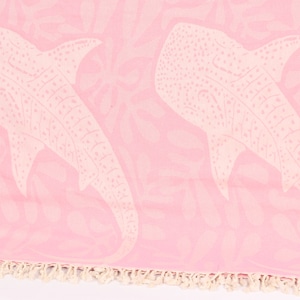 91x99 Inches Pink Cotton Blanket, Woven Throw Blanket, Custom Blanket, Whale Design Blanket, Bedspread, Mother Of The Groom Gift,