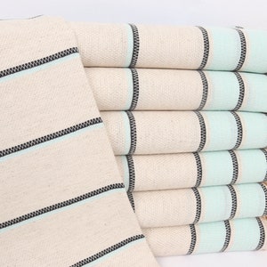 Striped Tea Towel, 20x40 Inches Mint Linen Tea Towel, Kitchen Towel, Personalized Hand Towel, Small Bath Towels, Small Towel,