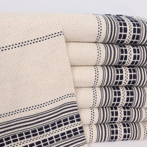 Turkish Hand Towel, Striped Hand Towel, Monogram Hand Towel, Bridesmaid Gifts, 20x40 Inches Navy Linen Tea Towel, Customized Towels,