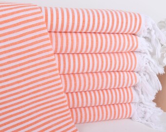 Bachelorette Party Decorations, 36x67 Inches Orange Cotton Towel, Best Friend Gift, Gifts For Him, Baby Boy Gift,