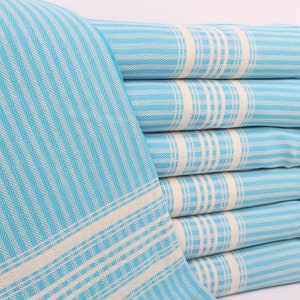 Personalized Wedding Gift, Turkish Beach Towel, 38&quot;x67&quot; Turquoise Cotton Towel, Striped Towel, Bridal Shower Favors, Gift Towel,
