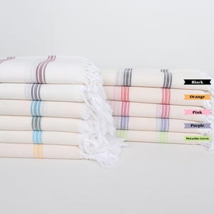 Personalized Gifts, Turkish Towel Beach, 40&quot;x70&quot; Cotton Towel, Striped Towel, Personalized Turkish Towel, Anniversary Gift For Her,