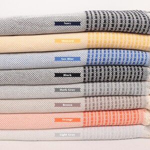 Monogram Blanket, Custom Blanket, 91&quot;x95&quot; Cotton Throw, Striped Throw, Personalized Gift, Bachelorette Party Favors, Turkish Bedcover,
