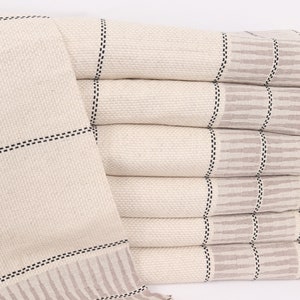 Turkish Blanket, Striped Blanket, Bridal Shower Gift, 95x103 Inches Brown Linen Blanket, Woven Throw Blanket, Bridesmaid Favors,