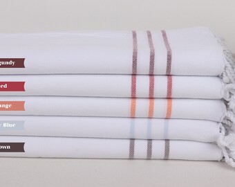 Custom Hand Towel, Memorial Gift, 24"x40" Cotton Hand Towel, Turkish Hand Towel, Striped Hand Towel, Turkish Tea Towel, Grandma Gift,