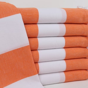 Bachelorette Towel, Monogrammed Beach Towel, Orange-White Towel, Striped Towel, 40x71 Inches Cute Beach Towel, Summer Towel,