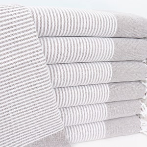 Striped Dish Towel, 18x40 Inches Brown 1 Cotton Dish Towel, Personalized Gifts, Monogram Hand Towel, House Warming Gift,