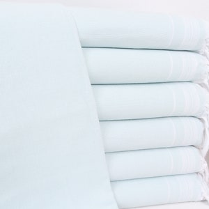 Boho Throw Blankets, Bridal Party Gifts, Housewarming Gift, 56x91 Inches Light Mint 1 Cotton Throw, Striped Throw, Turkish Bedspread,