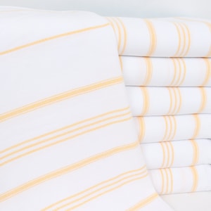 Turkish Towel Hand Towel, Striped Tea Towel, Personalized Gifts, 24&quot;x40&quot; Yellow Cotton Dish Towel, Kitchen Towel, Wedding Gift For Bride,