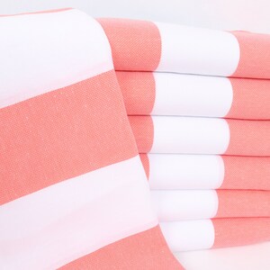 Monogram Kitchen Towel, 24x40 Inches Orange Cotton Dish Towel, Striped Hand Towel, Personalized Gifts, Turkish Tea Towel,
