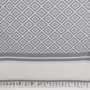 Personalized Gift for her, Personalized Beach Towel, Dark Gray-Gray Towel, Geometric Towel, 36x69 Inches Custom Beach Towels,