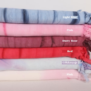 Woven Blanket, Boyfriend Christmas Gift, Striped Tie Dye Throw, Throw Blanket Couch, 79&quot;x95&quot; Cotton Throw, Christmas Gift,