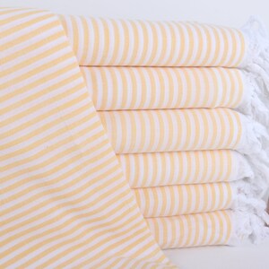 Xmas Gifts, Turkish Hand Towel, Bachelorette Party Favors, 36x67 Inches Yellow Cotton Towel, Personalized Turkish Towel, Yoga Towel,