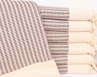 75x89 Inches Burgundy Cotton Blanket, Monogram Blanket, Custom Wedding Gifts, Diamond Blanket, Personalized Gifts, Handmade Gift,