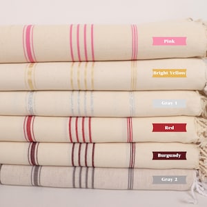 Peshtemal, 40&quot;x71&quot; Cotton Towel, Striped Towel, Personalized Wedding Gift, Custom Beach Towel, Turkish Towel, Bridesmaid Proposal Gift,