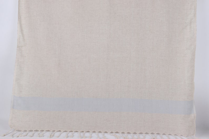 Personalized Wedding Gifts, Christmas Favors, Baby Blue Towel, Striped Towel, 36x71 Inches Linen Towel, Cute Beach Towel, image 9