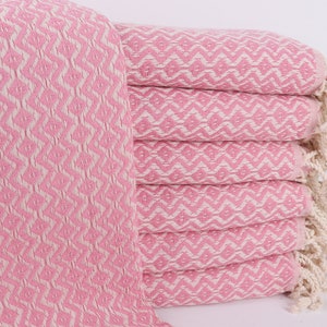 Bride Gift, Personalized Gifts, 40x71 Inches Pink Cotton Towel, Personalized Bridesmaid Gift, Bridesmaid Gifts, Wedding Hand Made Gift,