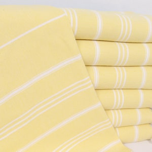 Wedding Gift, Personalized Kitchen Towel, Striped Tea Towel, 24x40 Inches Lemon Yellow Cotton Tea Towel, Small Bath Towels, Grandma Gift,