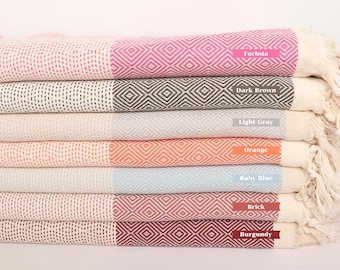 Bachelor Gift, 79"x103" Cotton Throw, Diamond Throw, Bachelorette Party Favors, Personalized Gifts, Monogram Blanket, Bridal Gifts,
